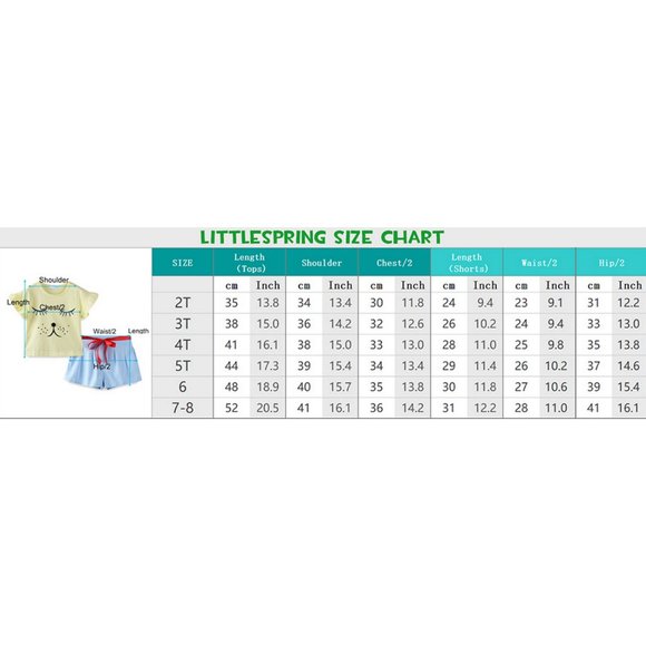 LittleSpring Sleeping Puppy Girls Short Set New Size 6 - Picture 3 of 5